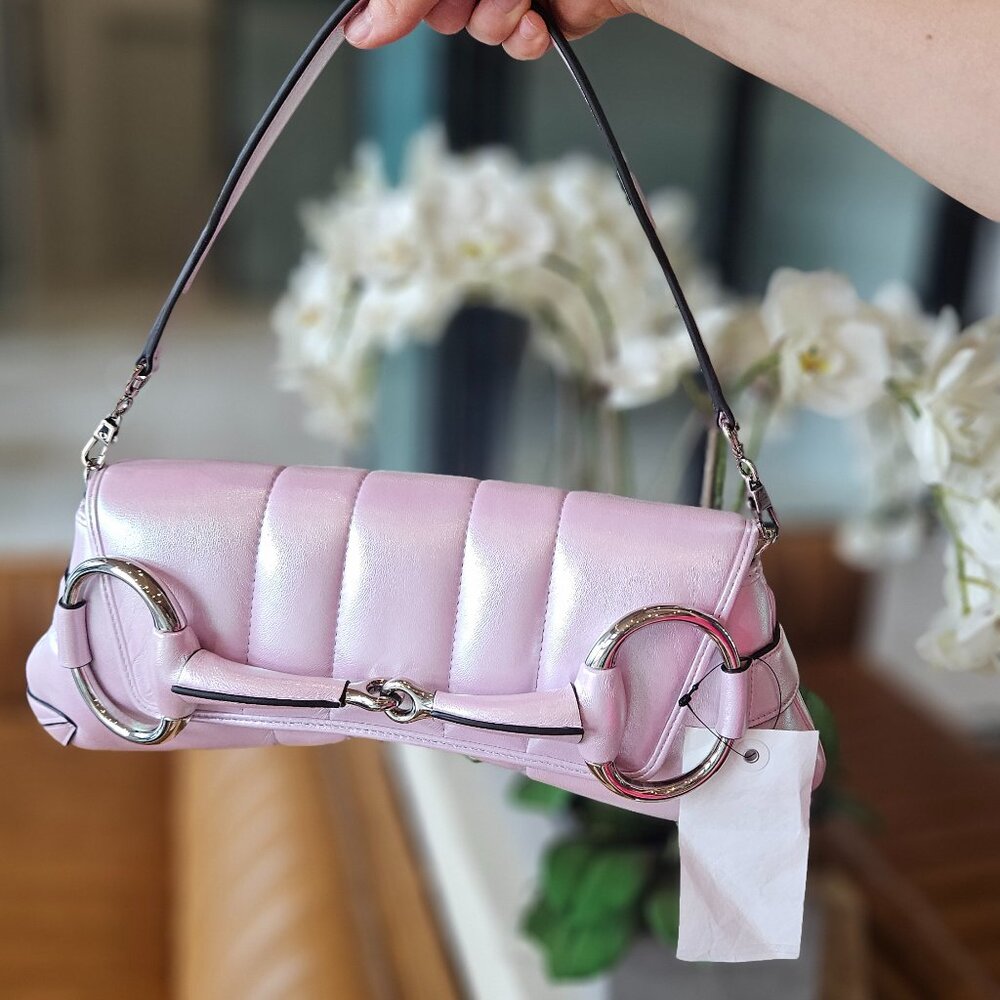 GUCCI Horsebit Chain Medium Shoulder Bag